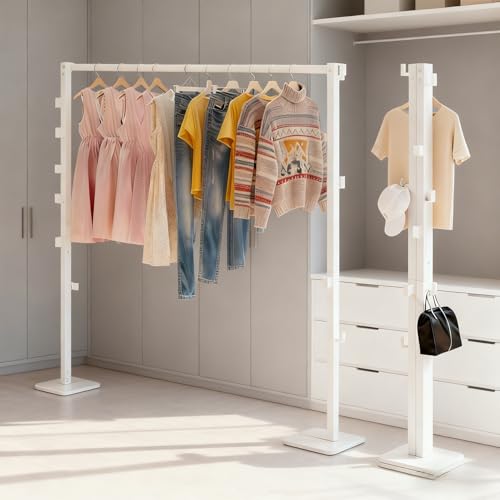 室内外で使える 折りたたみ式物干しスタンド 伸縮80〜160cm 大容量 洗濯物・布団対応 ハンガーラック コート掛け 加厚ベースで安定 省スペース収納 簡単組立