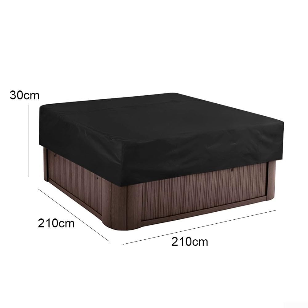 Housse de protection contre les intempéries pour jacuzzi - Résistante aux intempéries - 210 x 210 x 30 cm