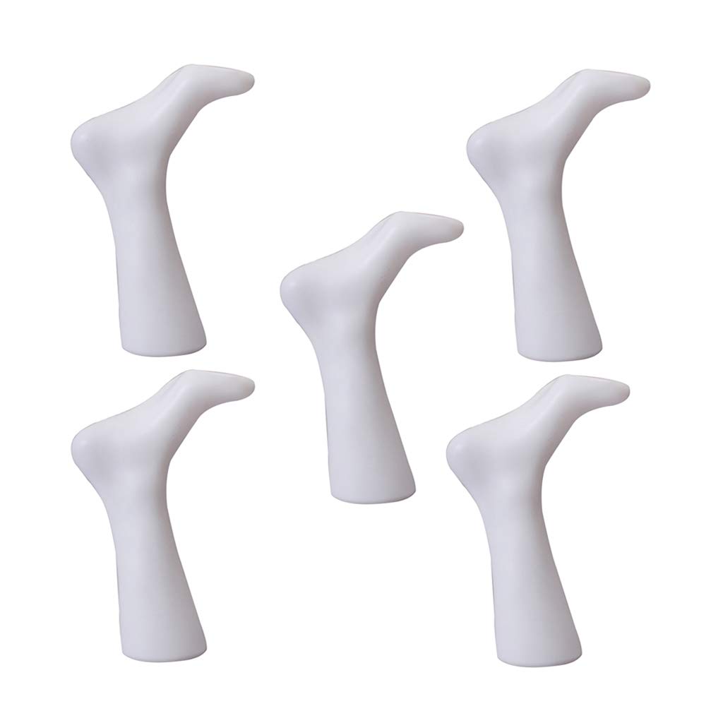 Perfeclan 5pcs Pied Adulte Mannequin en Plastique pour Chaussette Chaussette Affichage Longueur 230 cm