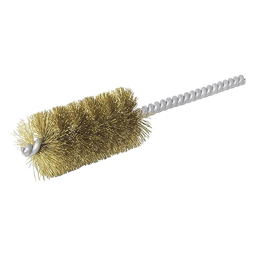 Image of Brush Research 83 Series Tube Brush-Cut For Power, 1.250 inch Brush Diameter, Brass .010 inch Wire Fill, 2.5 inch Brush Length, 6 inch Overall Length, Made in USA (Pack of 6)
