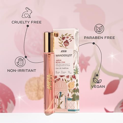 Image of Nykaa Wanderlust Jaipur Royal Pink Eau De Parfum I Travel size, mini Perfume for Women - 16 ml I Tuberose and Red fruits Perfume | Long-Lasting, Travel‐Friendly, Vegan,Paraben‐Free, IFRA Certified