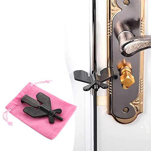 Portable Door Lock 3 in 1 Door Lock for Travel Door Security Door Locks Devices for Additional and Privacy Safety â€‹Door Lock Security Devices for Home Hotel School Apartment College, Black