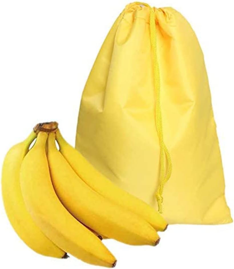 yellow banana bags prevent ripening,banana storage freshness bag-looking lightweight convenient veggie bag washable durable (YELLOW-1 pack)