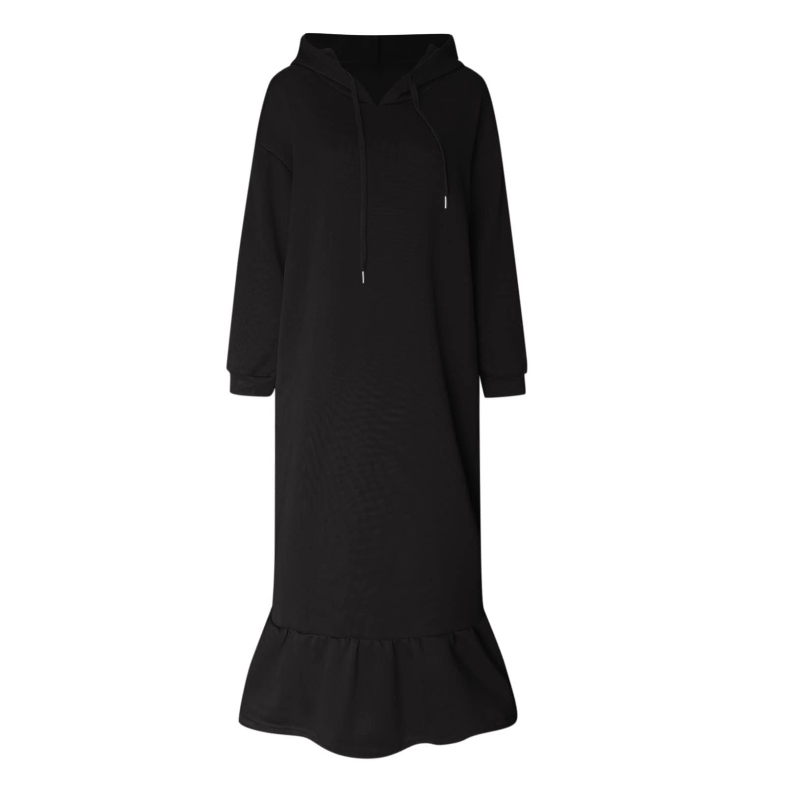Robe à capuche pour femme - Grandes tailles - Robe à capuche surdimensionnée - Longue robe à manches longues - Sweat-shirt géant avec poches - Peignoir super doux et confortable - Pyjama long