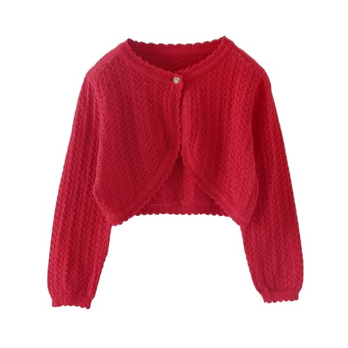 Baby Girl Clothes Long Sleeve Knit Sweater Short Cardigan Infant Toddler Kids Solid Bolero Shrugs Coat Fall Outfit