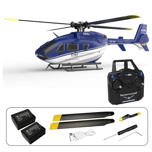 Image of EC135 C187 Remote Controlled Heli Aircraft Plane RC Helicopter add Optical Flow Positioning Single Rotor No Ailerons 6-Axis Gyroscope Altitude Hovering Aerobatics for Adults Beginners