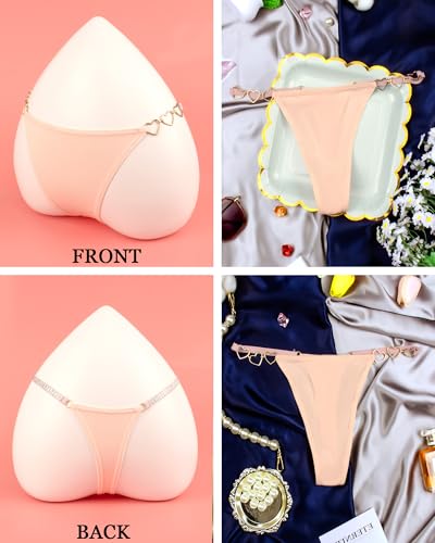 Banamic Sexy G-String Thongs for Women Panties T-back Low Rise Hipster Underpants - Thumbnail 5