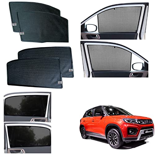 Image of WolkomHome car Fix Curtain Window Shades Half Curtains Sunshade for Vitara Brezza 2020