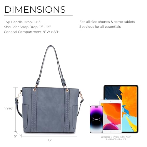 Image of JESSIE & JAMES | Austin Whipstitching Concealed Carry Tote Bag with Lock and Key, Top Handle CCW Purse | Whipstitching, Concealed Carry, with Lock and Key, Top Handle, CCW