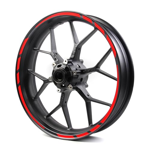 Tiras adhesivas rojas para llantas diseñadas para todas las motocicletas o coches de 17 pulgadas CBR250R CBR300R DRZ400SM DL650 DL1000 GSX1300R Katana 600 750 S1000RR Ninja 650 Z750 MT07 FZ07 MT09
