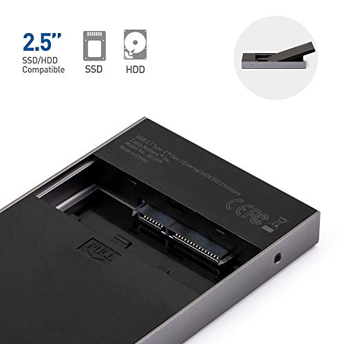 Cable Matters Caja Externa USB C 10Gbps para SSD/HDD 2.5" miniatura 4
