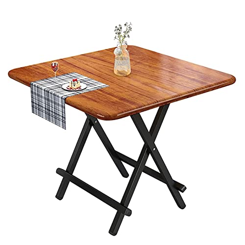 Table de cuisine pliante marron 60 cm pour 4 personnes