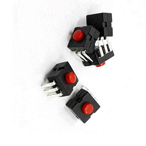 Aexit 5 Pcs Industrial Switches 12mm x 12mm x 9.5mm 3 Pin DIP PCB Momentary Tactile Pushbutton Switches Tact Switch
