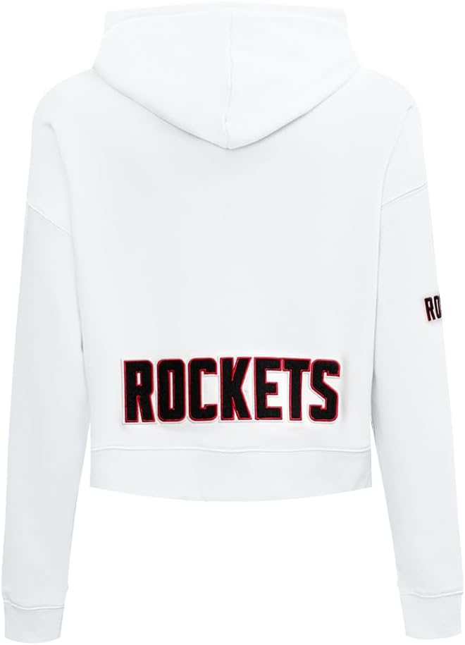 Pro Standard Womens NBA Classic Chenille Cropped Pullover Hoodie - Image 4