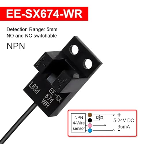 Interrupteur photoélectrique EE-SX673 avec câble de 1m robuste Type U - 2