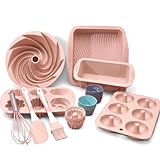 SYCYKA Juego de Silicona para Hornear 26 en 1 Sin BPA, Moldes para Pasteles, Charola para Hornear, Moldes para Rosquillas,...