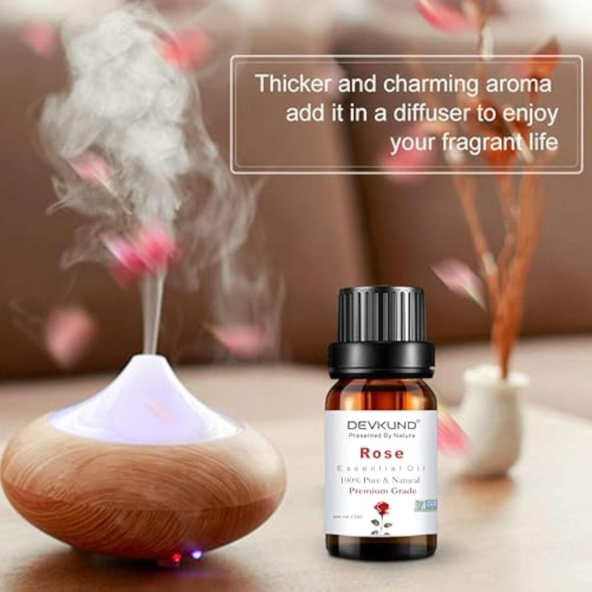 100% Pure Rose Essential Oil, 15 ML
