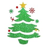 YBNKKUXKN vinilo frigorifico Pegatinas navideñas for ventanas, extraíbles, for puerta, árbol, muñeco de nieve, copo de nieve, ciervo, for pared, ventana y puerta adornos navidad(�rbol de Navidad.)
