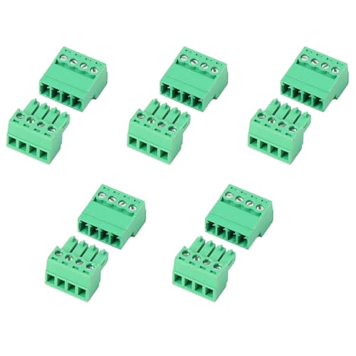 Connecteur Phoenix à 4 broches 5,08 mm mâle femelle enfichable pour câblage électrique