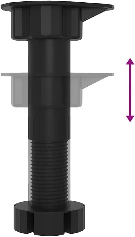 vidaXL Kitchen Base Cabinet Black Engineered Wood Medium Adjustable Feet