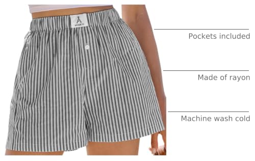 Image of ANRABESS Boxer Shorts for Women Gingham Pajama 2026 Summer Casual Lounge Sleep Plaid Shorts Y2K Beach Bottoms