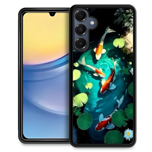 artslion Kompatibel mit Samsung Galaxy A16 Hülle Schwarz Runde Anti-Rutsch stoßfest Handyhülle -Koi-Fisch Muster artslion Kompatibel mit Samsung Galaxy A16 Hülle Schwarz Runde Anti-Rutsch stoßfest Handyhülle -Koi-Fisch Muster
