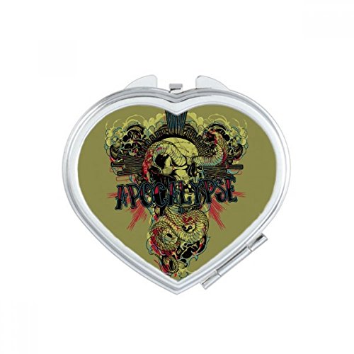 Miroir de poche serpent et cœur : accessoire de maquillage compact - 2