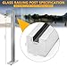 VoTwoofv Glass Railing End Post 35.8