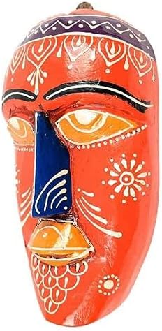 Wall Mask Nazar Battu Decorative Tribal Masks For Home Entrance & Living Room African Egyptian Face Hanging For Home Door, Balcony Decoration - 9 Inch
