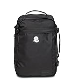 Invicta Zaino Viaggio TRAVEL, Zaino, Valigia, Bagaglio a Mano, Tasca Porta PC, Tasca Porta Borraccia, Cinghia Torace Regolabile, Fascia Aggancio Trolley, Nero (Jet Black)