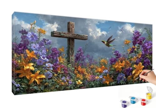 Pintar por numeros adultos para combatir el estres con pintura acrilica de flores y aves