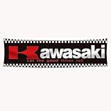 Kawasaki Banner Flag 2x8Feet Wall Hanging Flag for College Dorm Room Man Cave Garage Decor