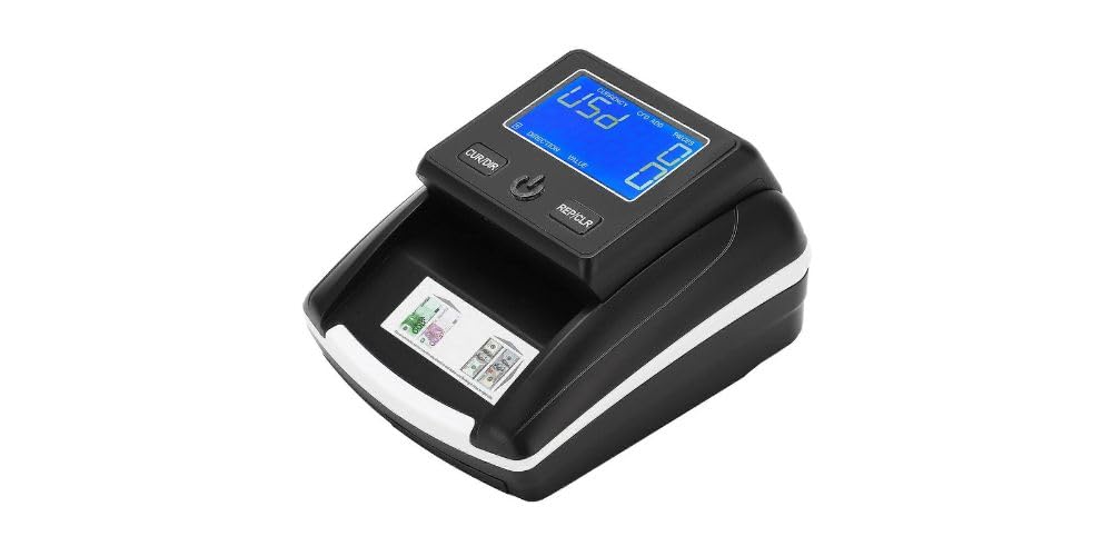 Rilevatore DI SOLDI FALSI Verifica Banconote False EURO CON BATTERIA RICARICABILE E CONTA BANCONOTE PORTATILE Detector per Soldi