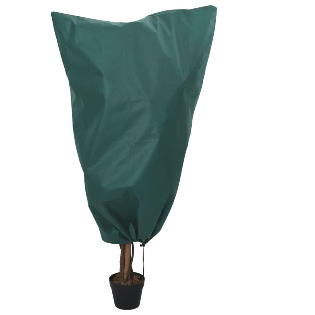 8X Frostschutzhülle aus Vliesstoff 70 g/m² mit Kordelzug, 0,8x1,2 m, atmungsaktive Pflanzenabdeckung für Winter, Schutz vor Frost, Schnee und Tieren für Setzlinge, Gemüse, Blumen