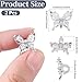 CRASPIRE 2Pcs Butterfly Rhinestone for Clip on Earbuds Open Ear Stylish Decorative Alloy Earphone Accessories Zirconia Removable Exquisite Silver DIY Jewelry Clips Christmas Birthday Festival Gifts