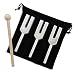 QIYUN Tuning Fork, Angel Tuning Forks - 4096 Hz 4160 Hz 4225 Hz for Healing and Perfect Healing Musical Instrument, 3 Pcs