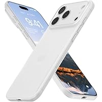memumi 0.3mm Custodia Ultra Sottile per iPhone 17 Pro, Morbida al tatto, Cover Posteriore Morbida e Leggera, Design Minimalista e Anti-Impronte