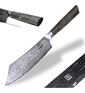 Zayiko Kinone Kiritsuke Chefmesser - 20 Cm Damastklinge, Birkenholzgriff, In Geschenkbox