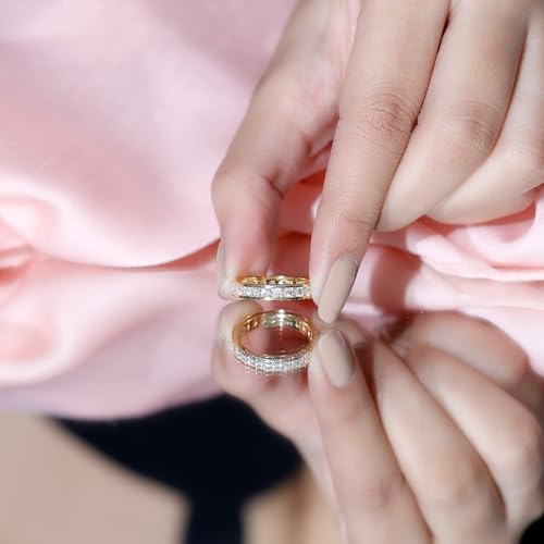 Certified Moissanite Full Eternity Ring for Women, D-Vs1 Quality, Moissanite Wedding Anniversary Band (Ready to Gift)4