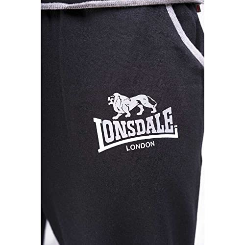 Pantalon de sport homme Lonsdale jogging molleton bas bicolore