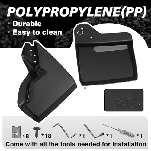 Image of Muslogy Mud Flaps Splash Guards Compatible with Toyota 4Runner 2025 2026 Accessories 6Gen 4Runner Front and Rear Mud Guards 4PCS Drilling Heavy Duty Fender Mudguards Kit with Hardware Accessories