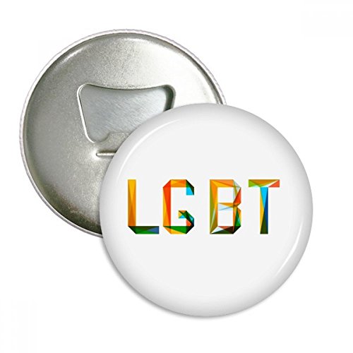 Badge LGBT Ouvre Bouteille Aimanté Rond Argent pour Capsule - 2
