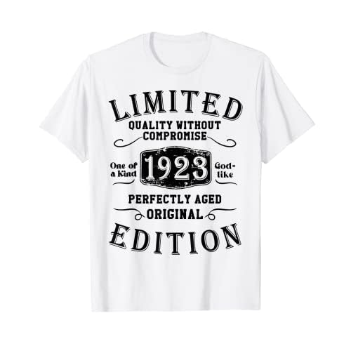 Cumpleaños 1923 Edición limitada Regalo Usado Grunge Vintage Camiseta