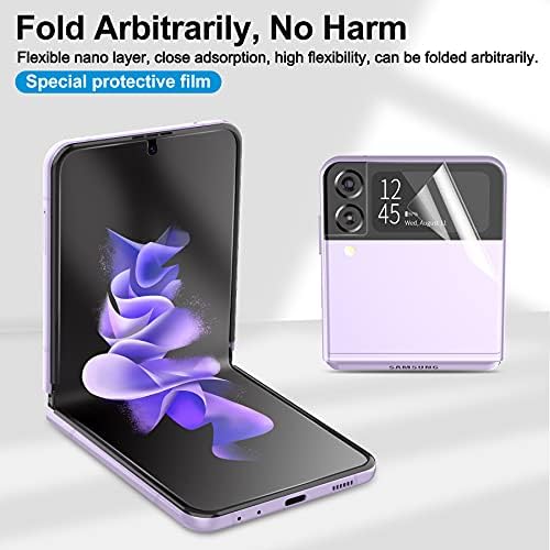 TenDll for Samsung Galaxy Z Flip 3 5G Screen Protector, Clear Screen Protector Soft Front Screen Protector for Samsung Galaxy Z Flip 3 5G. Black (1 Pack)