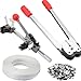 EWANYO Banding Strapping Kit Complete Packaging Strapping Tool Kit Include Strapping Tensioner Tool, Sealer Tools, 400 Metal Seals, 125 Ft Banding Rolls for Packing