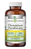 Amazing Formulas Chromium Picolinate 200 Mcg | Tablets Supplement | Non-GMO | Gluten-Free | Made in USA (1 Pack | 240 Count)