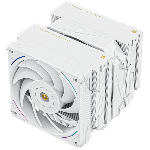 Image of Thermalright Royal Pretor 130 Ultra White CPU Air Cooler, PC Double Towers Cooler,High Performance 7 Heat Pipes CPU Cooling, White Brushed Top Cover,for AM4 /AM5, Intel lga1851 /1700 /1150 /1151 /2011