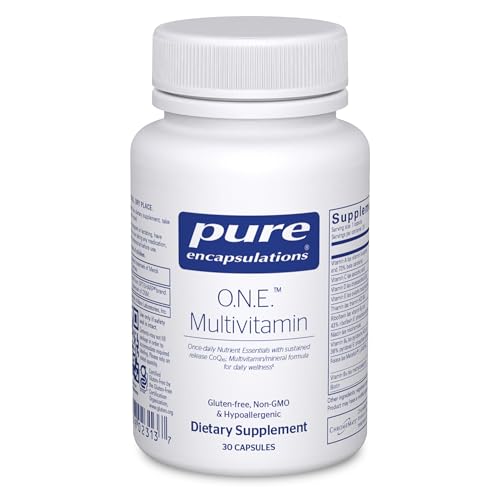 Pure Encapsulations O.N.E. Multivitamin - Once Daily Multivitamin with Antioxidant Complex Metafolin, CoQ10, and Lutein to Support Vision, Cognitive Function, and Cellular Health* - 30 Capsules
