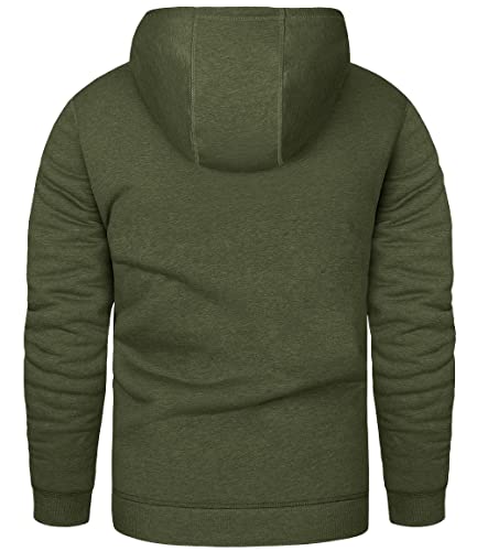 Tacvasen Men's Fleece Sweatshirts Thick Athletic Long Sleeve Pollover Kangaroo Pocket Army Green, 2Xl #TOP1