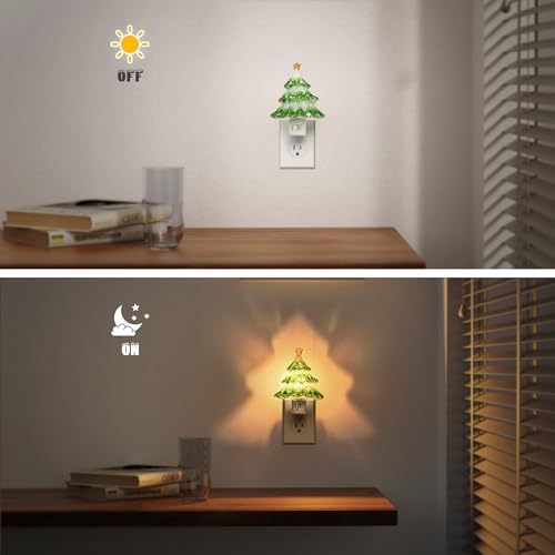Image of JandCase Christmas Tree Night Light, 2 Pack 3000K Night Lights